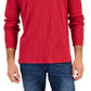 Club Room Men's Thermal Henley Shirt Red Size X-Large