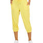 ID Ideology Women's Retro Recycled Capri Pants Yellow