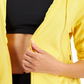 ID Ideology Women's Retro Recycled Full Zip Jacket Yellow Size X-Large
