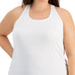 ID Ideology Women's Rainbow T Back Tank Top White Size 1X