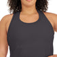 ID Ideology Women's Textured Tank Top Charcoal Size 2X