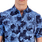 Club Room Men's Regular Fit Floral PrinT-Shirt Blue Size X-Large