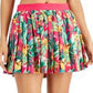 ID Ideology Women's Tropical Printed Pleated Skort Pink Size Medium