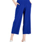 Alfani Women's Crinkle Cropped Pants Blue Size 8