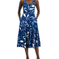 Alfani Women's Printed Midi Tank Dress Blue Size Petite X-Large