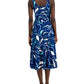 Alfani Women's Printed Midi Tank Dress Blue Size Petite X-Large
