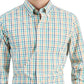 Club Room Men's Slim Fit 4 Way Stretch Dress Shirt Blue Size Medium