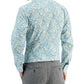 Bar III Men's Slim Fit Calma Floral Dress Shirt Blue Size Medium