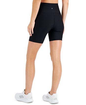 ID Ideology Women's Ribbed Solid Bike Shorts Black Size Small