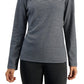 Karen Scott Women's Carmela Mock Neck Top Gray Size X-Small