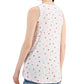 Style & Co Women's Star Print Tank Top Brown Size Large