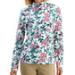 Karen Scott Women's Mock Neck Printed Top White Size Petite Small