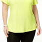 ID Ideology Women's Rapidry V Neck Performance T-Shirt Yellow Size 3X