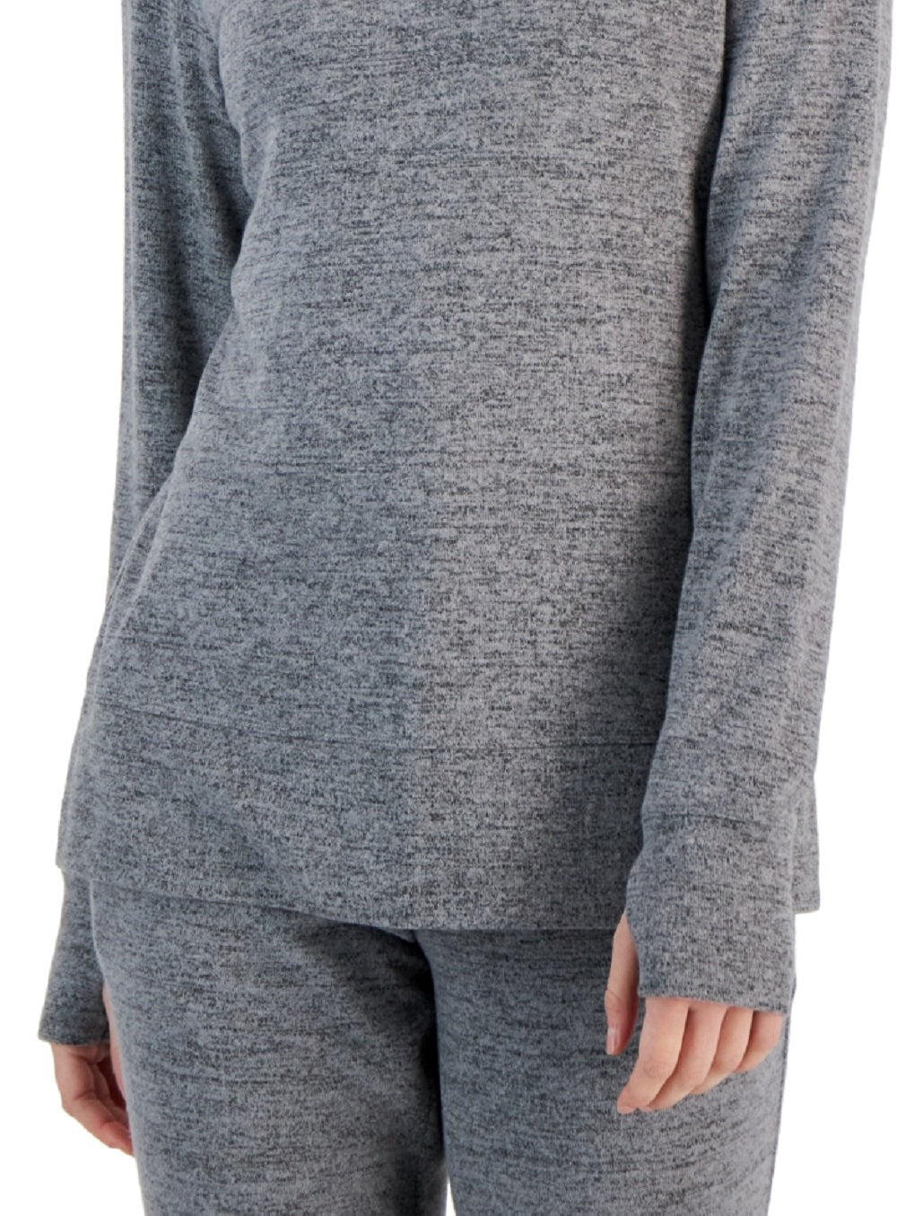 ID Ideology Women's Mushy Knit Cowlneck Top Gray Size X-Large