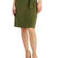 Alfani Women's V Neck Wrap Dress Green Size Medium