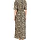 INC International Concepts Women's Zebra Maxi Dress Brown Size XX-Large
