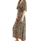 INC International Concepts Women's Zebra Maxi Dress Brown Size XX-Large
