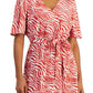 INC इंटरनेशनल कॉन्सेप्ट्स वुमन प्रिंटेड सरप्लस मैक्सी ड्रेस ऑरेंज साइज़ पेटीट स्मॉल