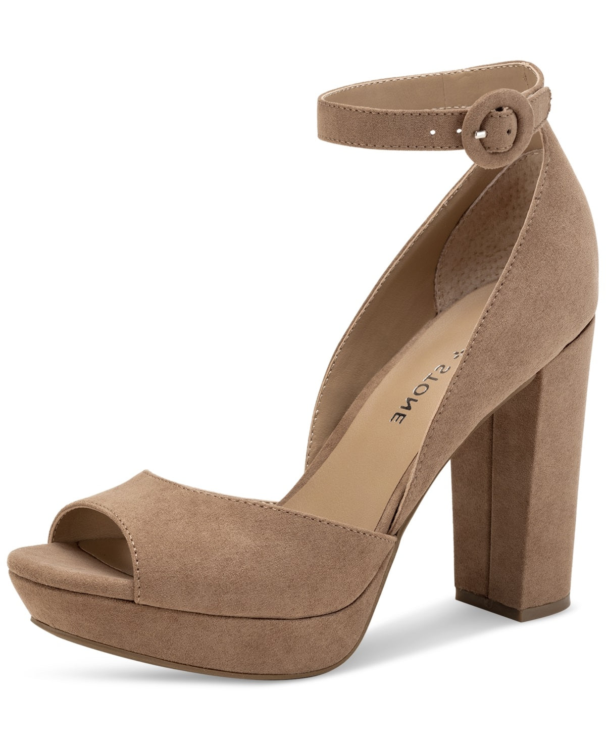 Sun + Stone Women's Reeta Block-Heel Platform Sandals Brown Size 5 M
