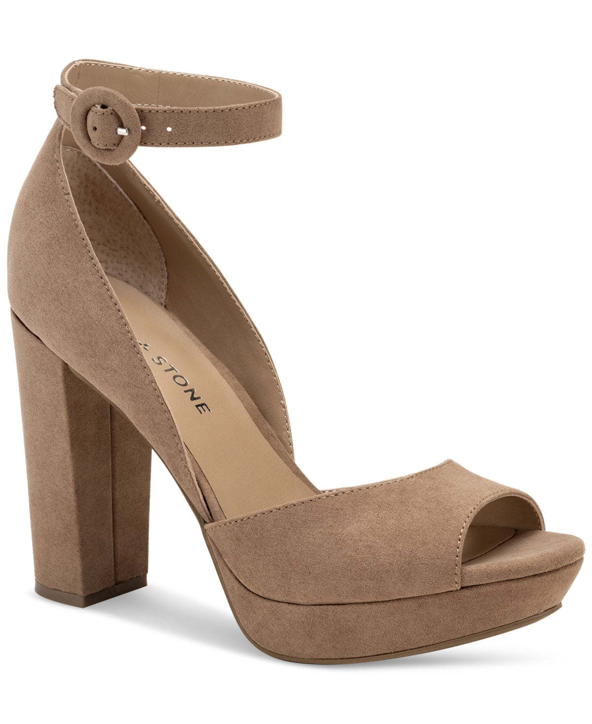 Sun + Stone Women's Reeta Block-Heel Platform Sandals Brown Size 5 M