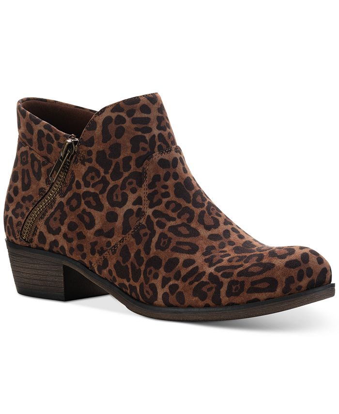 Sun + Stone Women's Abby Double Zip Booties Brown Size 8 M