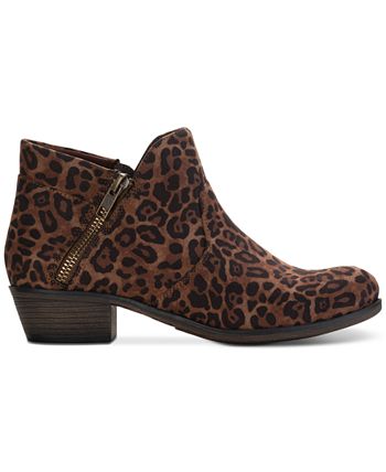 Sun + Stone Women's Abby Double Zip Booties Brown Size 8 M