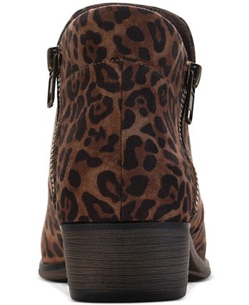 Sun + Stone Women's Abby Double Zip Booties Brown Size 8 M