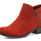 Sun + Stone Women's Abby Double Zip Booties Red Size 7.5 M