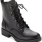 Sun + Stone Women's Frankiee Lace Up Lug Combat Booties Black Size 7 M