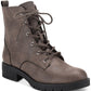 Sun + Stone Women's Frankiee Lace Up Lug Combat Booties Brown Size 8.5 M