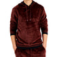 INC International Concepts Men's Regular Fit Ribbed Velour Hoodie Brown Size X-Large