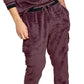 INC International Concepts Men's Regular Fit Ribbed Velour Cargo Joggers Purple Size XX-Large