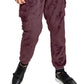 INC International Concepts Men's Regular Fit Ribbed Velour Cargo Joggers Purple Size XX-Large