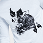 INC International Concepts Men's Devon Classic Fit Floral Skull Graphic Long Sleeve T Shirt White Size Large