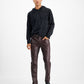 INC International Concepts Men's Cashmere Cheetah Print Hoodie Black Size Medium