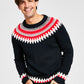 Charter Club Men's Fair Isle Mock Neck Holiday Sweater Black Size Medium