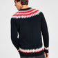 Charter Club Men's Fair Isle Mock Neck Holiday Sweater Black Size Medium