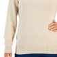 Karen Scott Women's Cotton Marl Zip Sweater Brown Size Medium