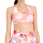 ID Ideology Women's Floating Petals Medium Impact Sports Bra Pink