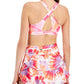 ID Ideology Women's Floating Petals Medium Impact Sports Bra Pink Size XX-Large