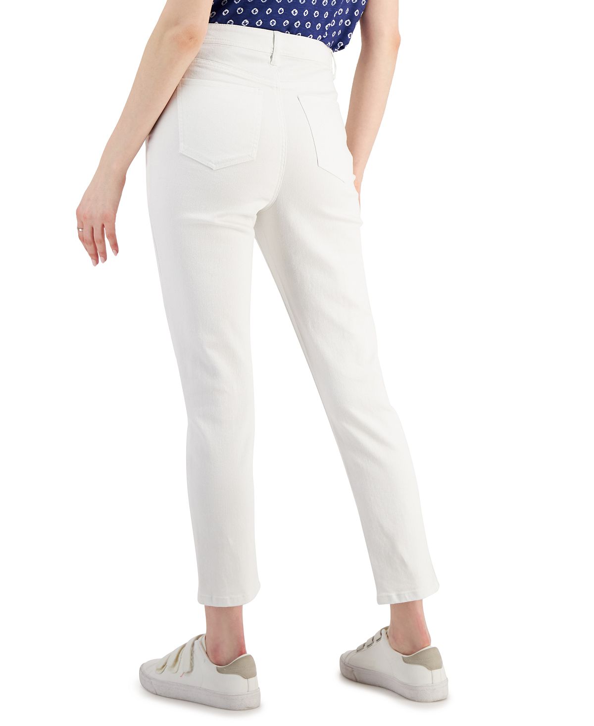 Style & Co Women's High Rise Slim Leg Ankle Jeans White Size 8