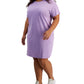 ID Ideology Women's Plus T-Shirt Dress Purple Size 2X