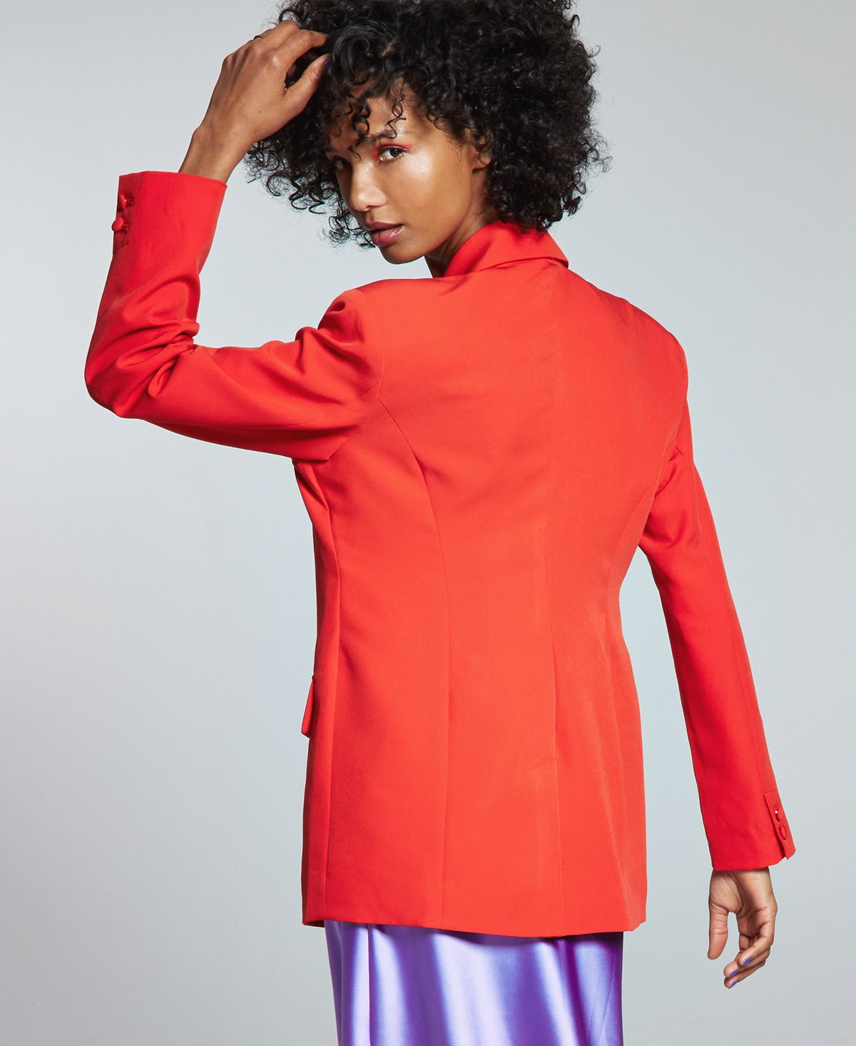 INC International Concepts Women's Oversized Blazer Red Size XXX-Large