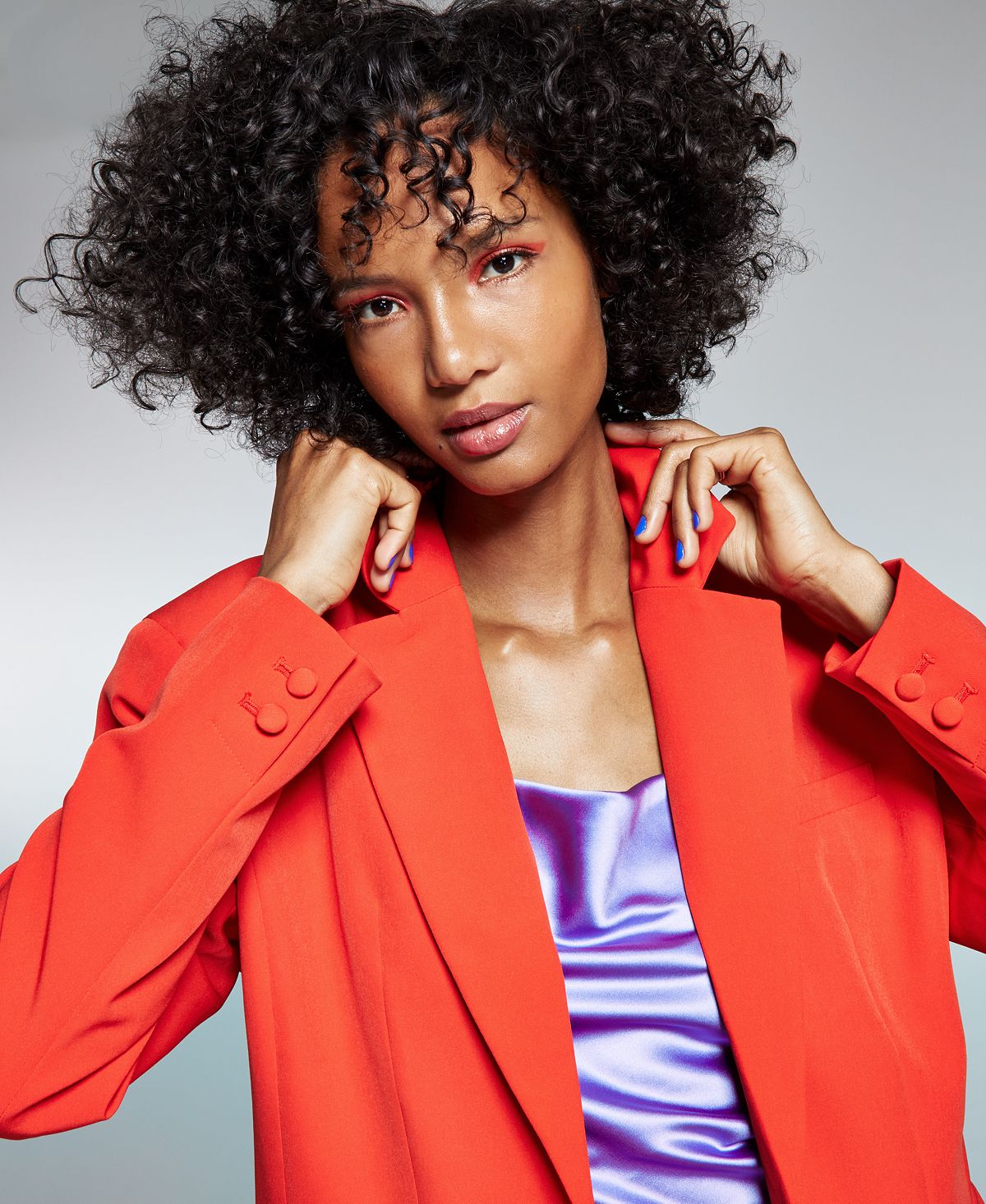 INC International Concepts Women's Oversized Blazer Red Size XXX-Large