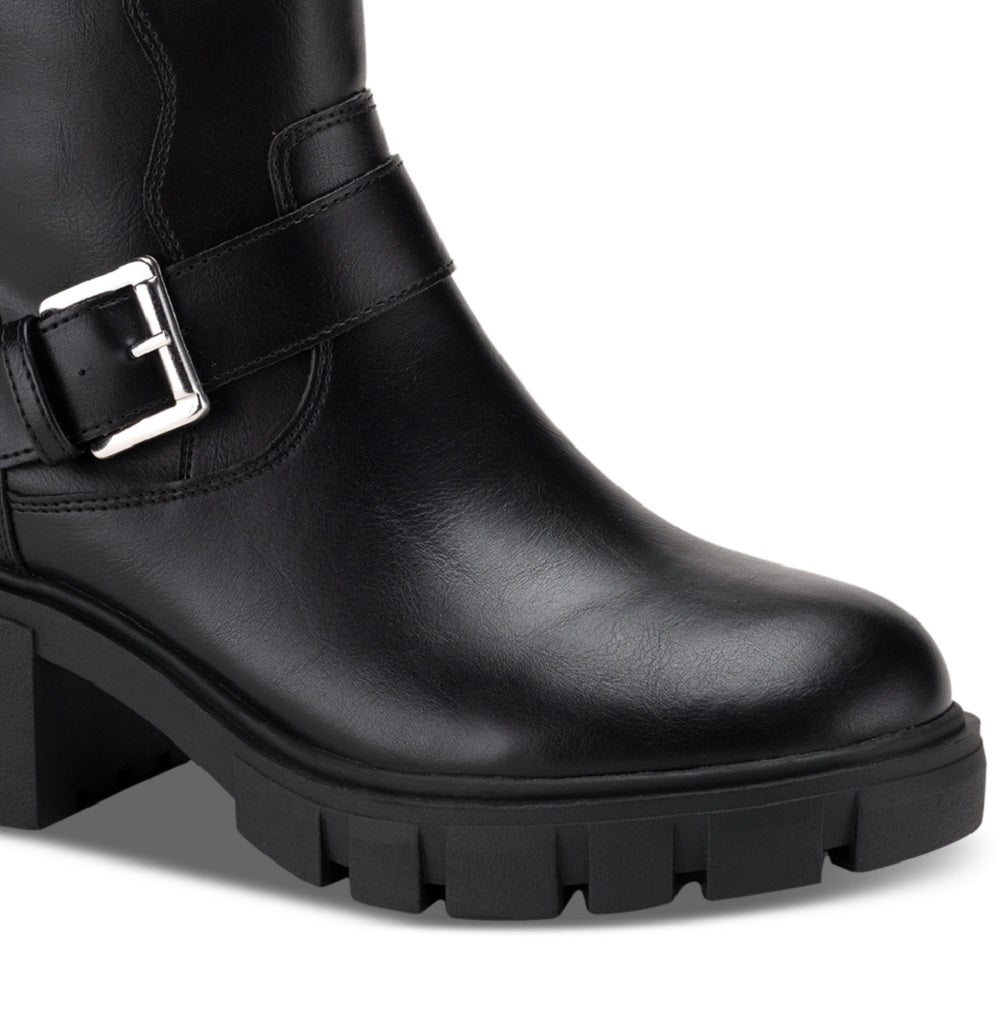 Sun + Stone Women's Lionell Moto Booties Black Size 9 M