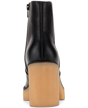 Sun + Stone Women's Lennii Lug Sole Booties Black Size 8 M