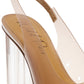 Wild Pair Women's Dharma Slingback Clear Vinyl Pumps Brown Size 11 M