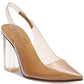 Wild Pair Women's Dharma Slingback Clear Vinyl Pumps Brown Size 11 M