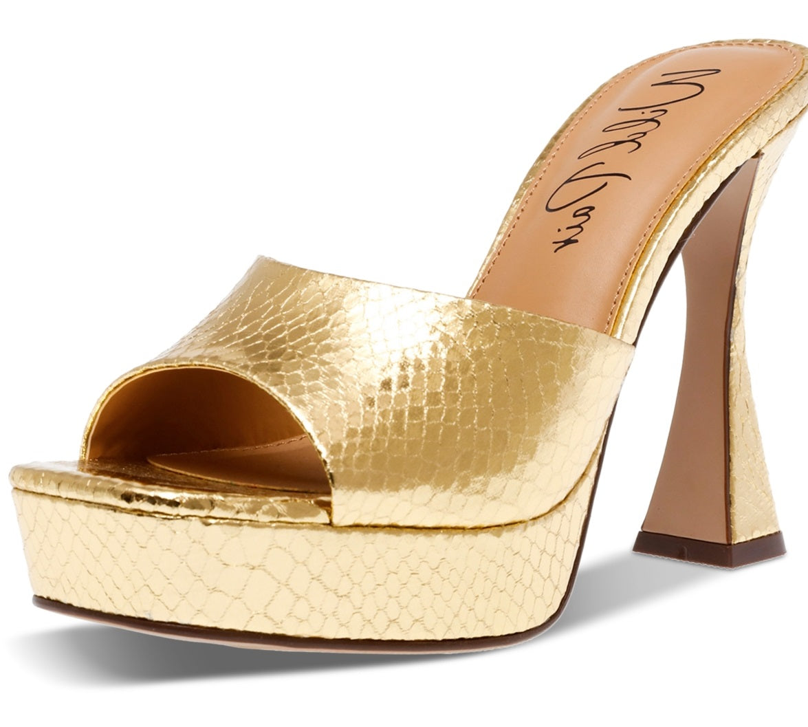 Wild Pair Women's Rajaah Platform Slide Sandals Yellow Size 7 M