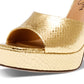 Wild Pair Women's Rajaah Platform Slide Sandals Yellow Size 7 M